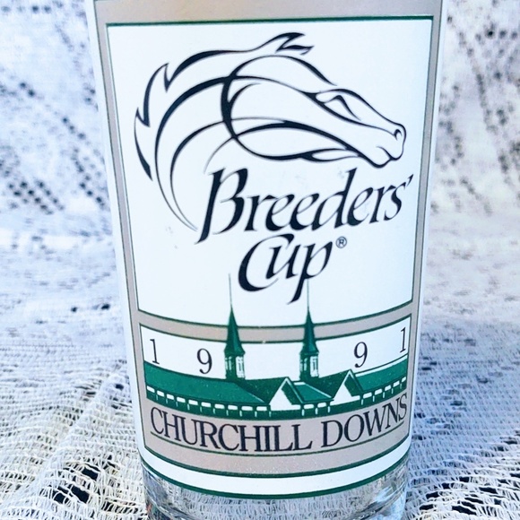 COLLECTIBLE BREEDERS CUP 1991 CHURCHILL DOWNS OFFICIAL COLLECTIBLE GLASS 5 1/4" - Picture 7 of 10